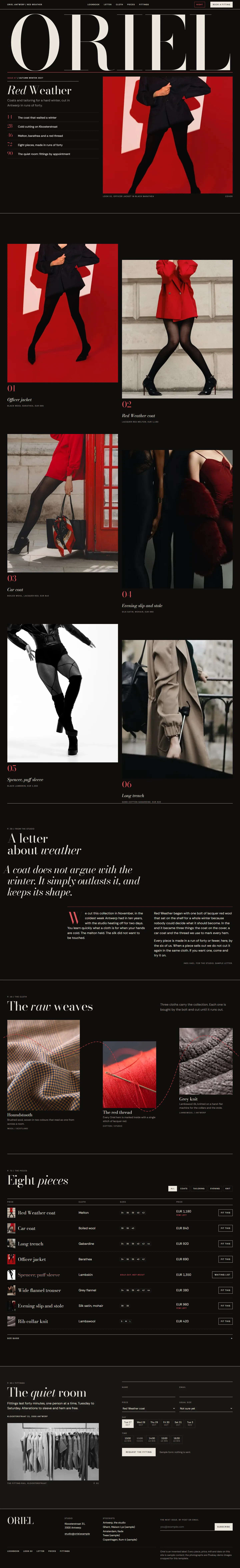 Issue home page, dark theme, at 1440 pixels wide