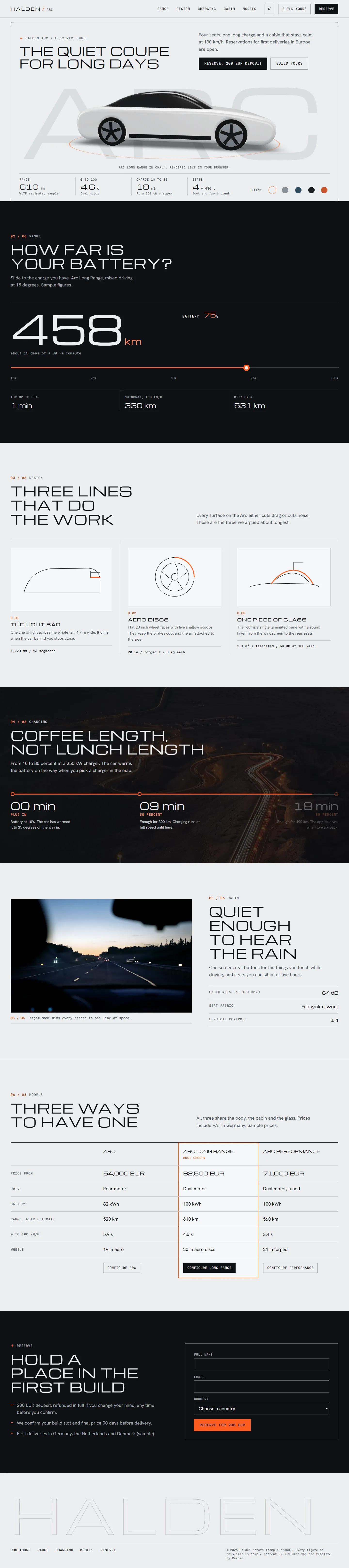 Arc home page, light theme, at 1440 pixels wide