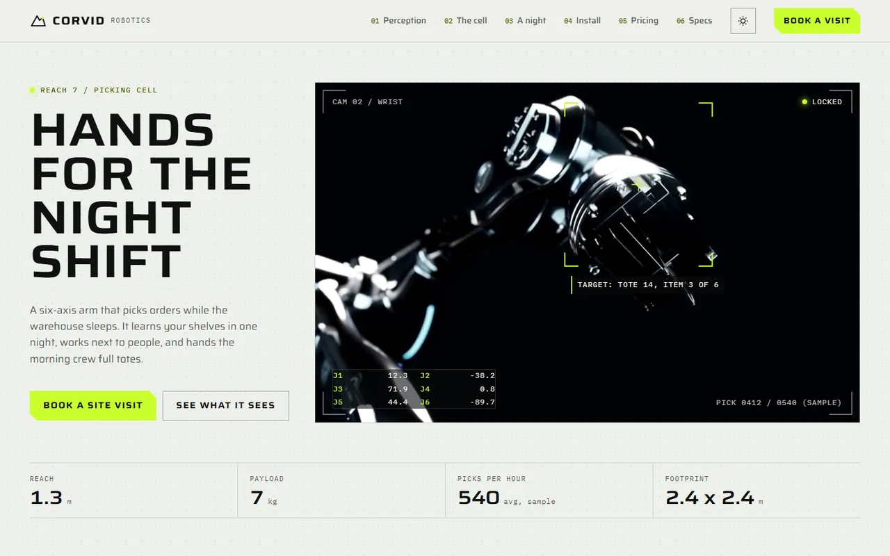 Reach home page, light theme