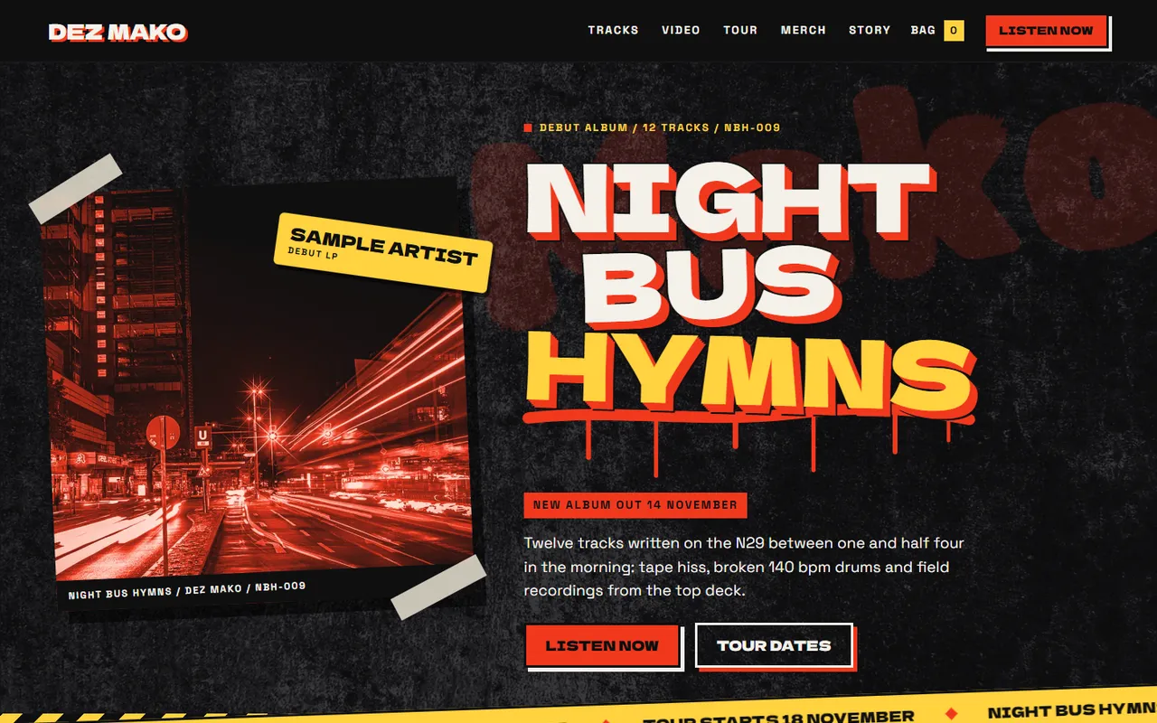 Shutter home page, light theme