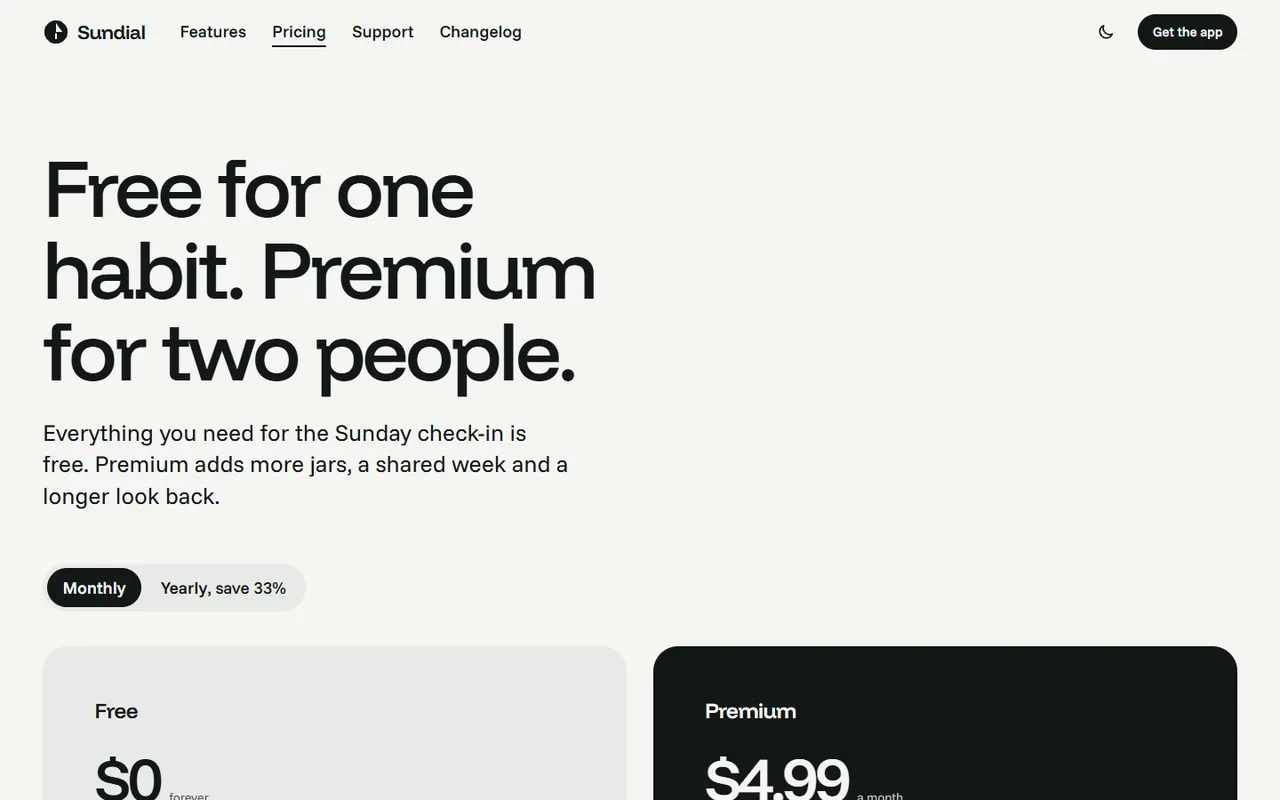 Pocket: pricing page