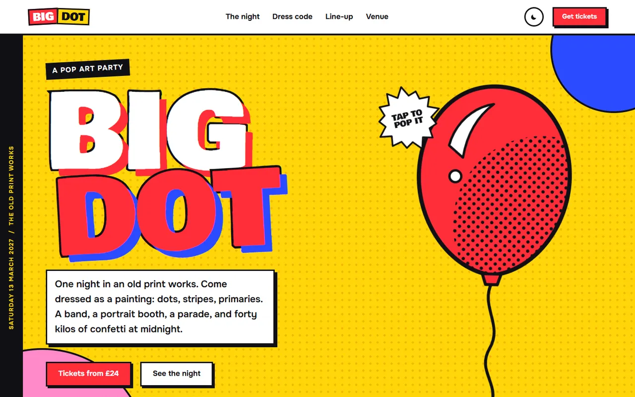Kapow home page, light theme