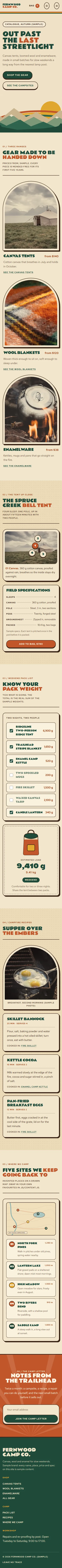 Trailhead on a phone, 390 pixels wide