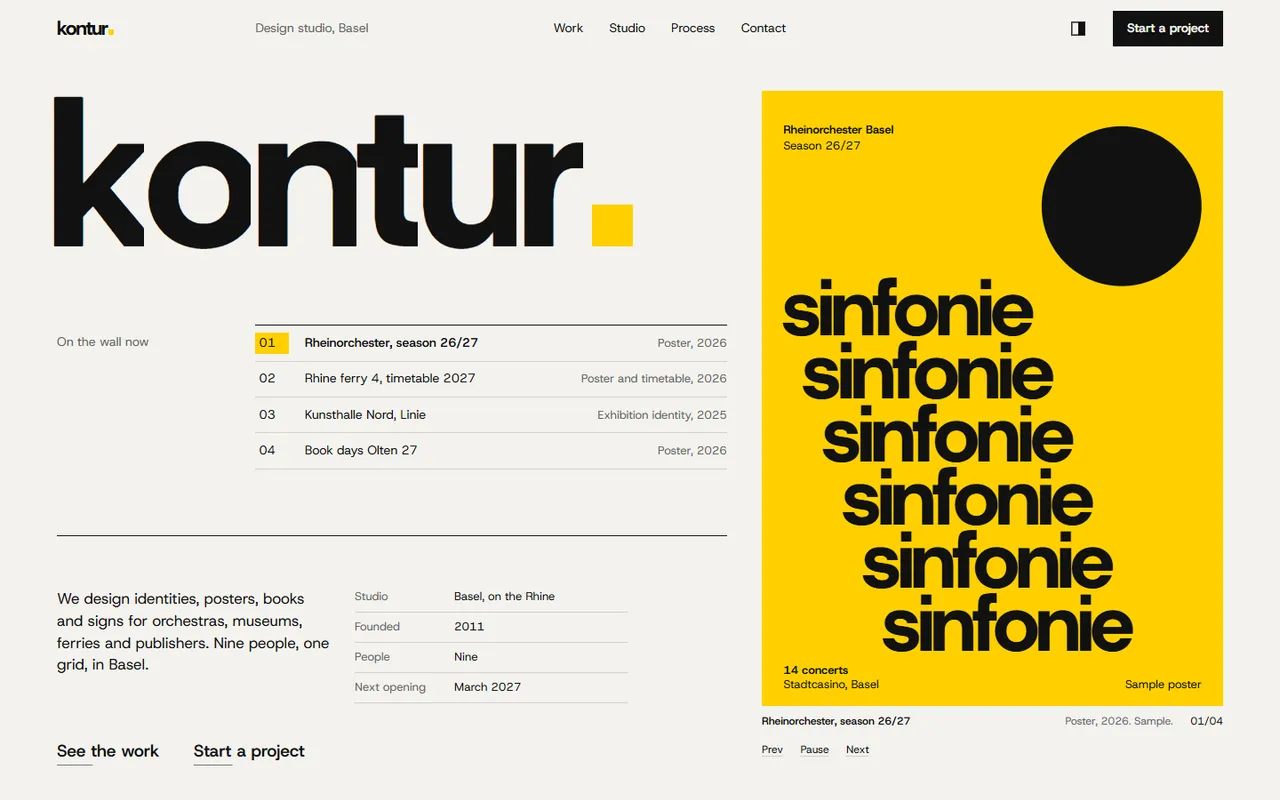 Raster home page, light theme