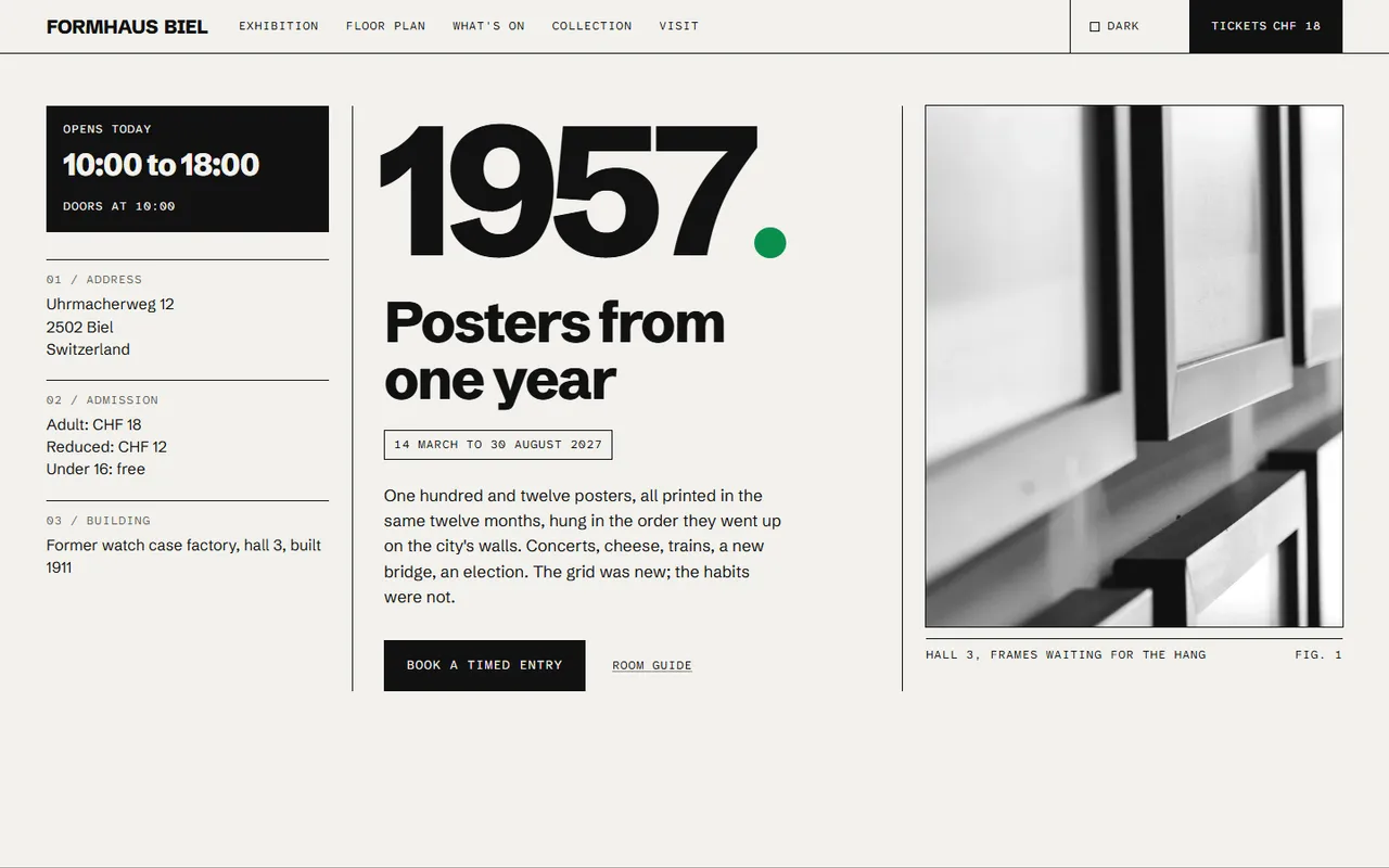 Raster home page, light theme