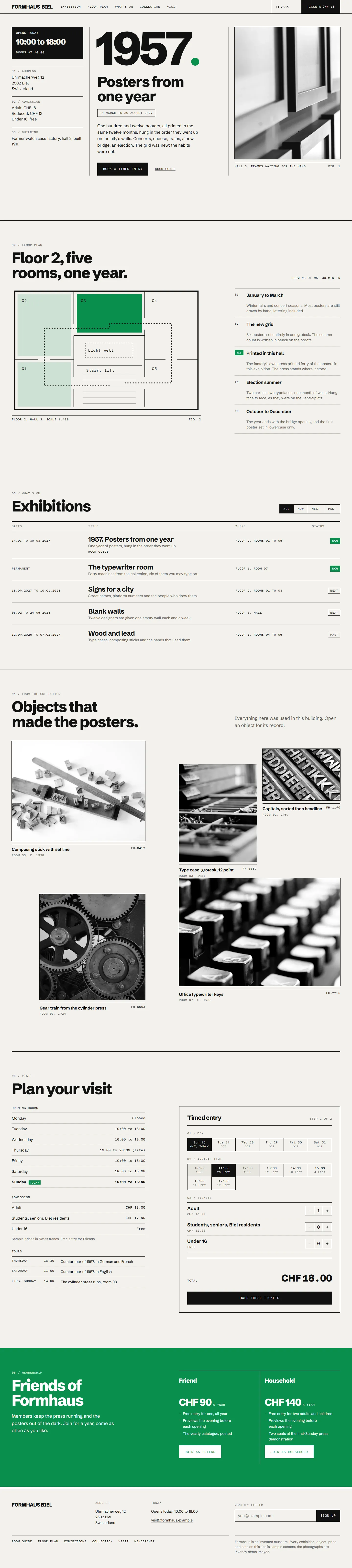 Raster home page, light theme, at 1440 pixels wide
