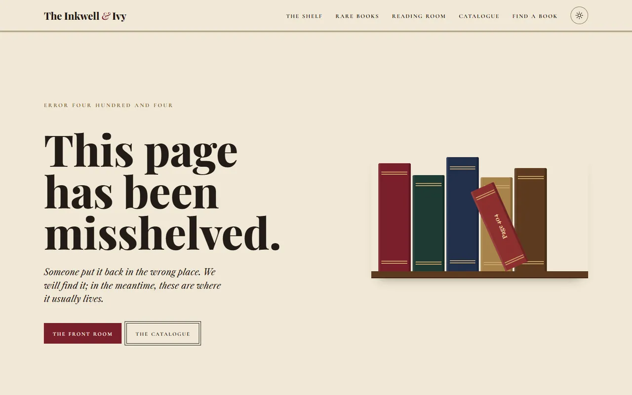 The Inkwell and Ivy: 404 page