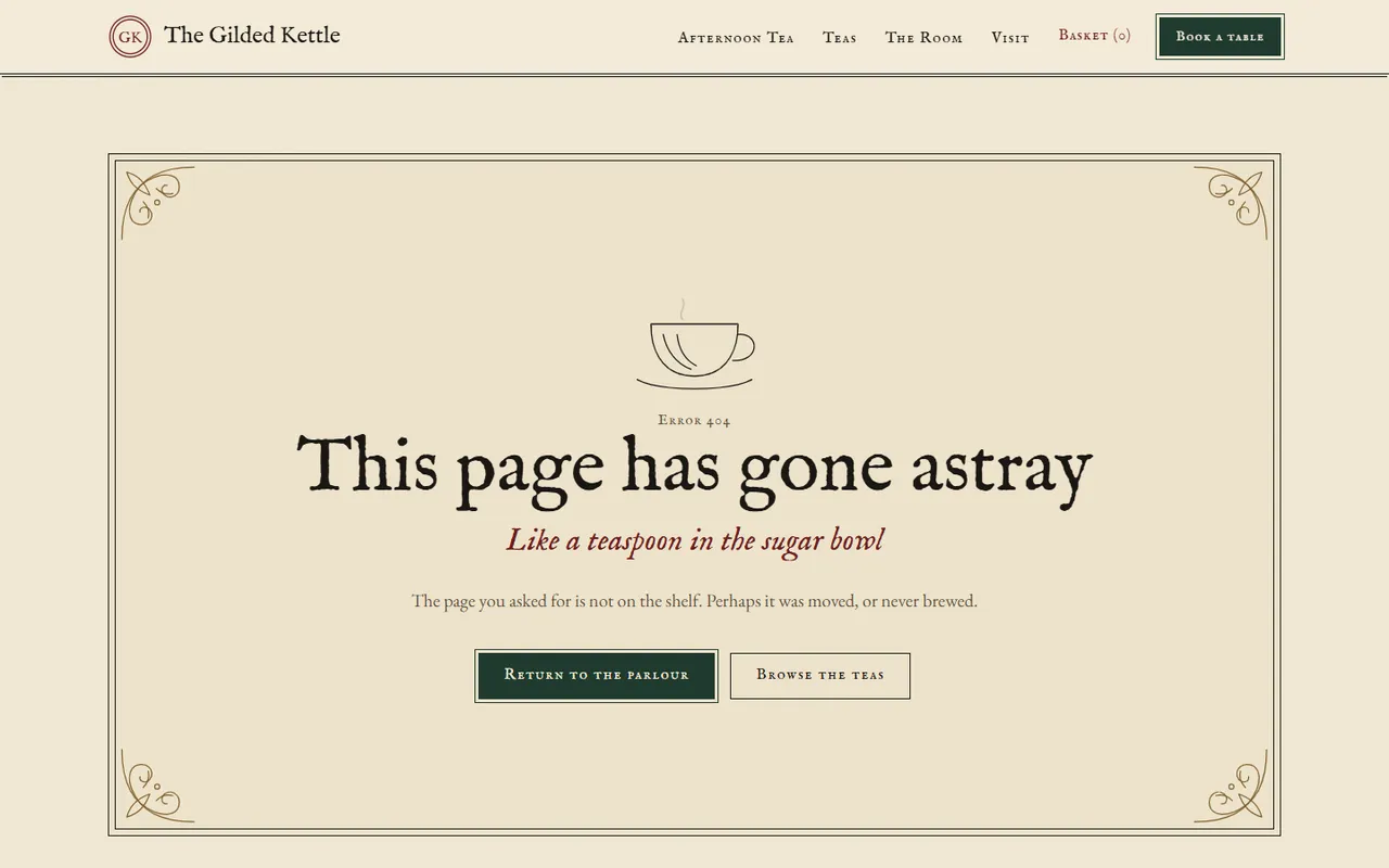 The Gilded Kettle: 404 1440 paper page